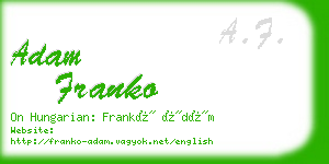 adam franko business card